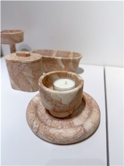 Natural Marble Candle Jars, Hotel Bathroom Aromatherapy