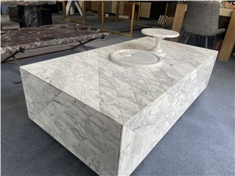 OEM ODM Stone Coffee Table And Calacatta Viola Marble Plinth