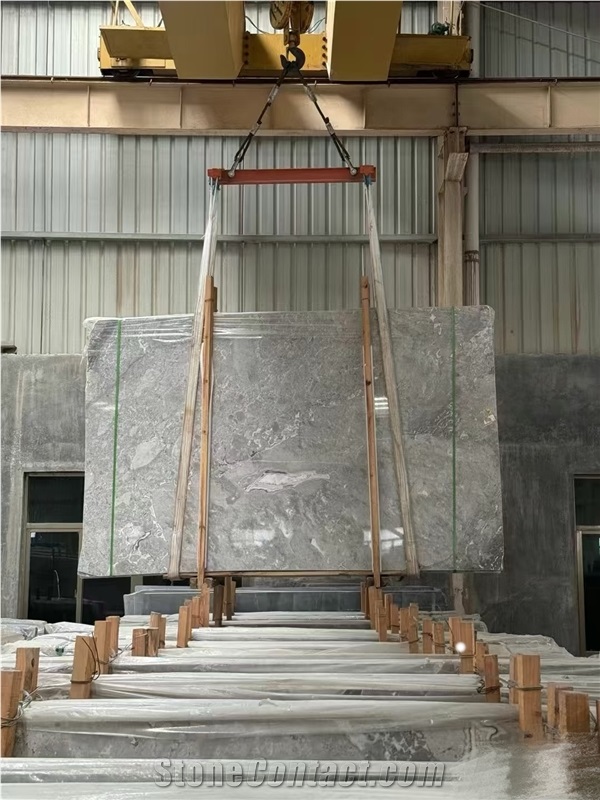 Athen Grey Polish Marble Slabs For Interior Using