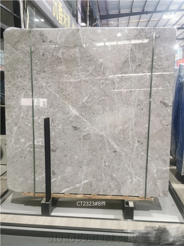 Athen Grey Polish Marble Slabs For Interior Using
