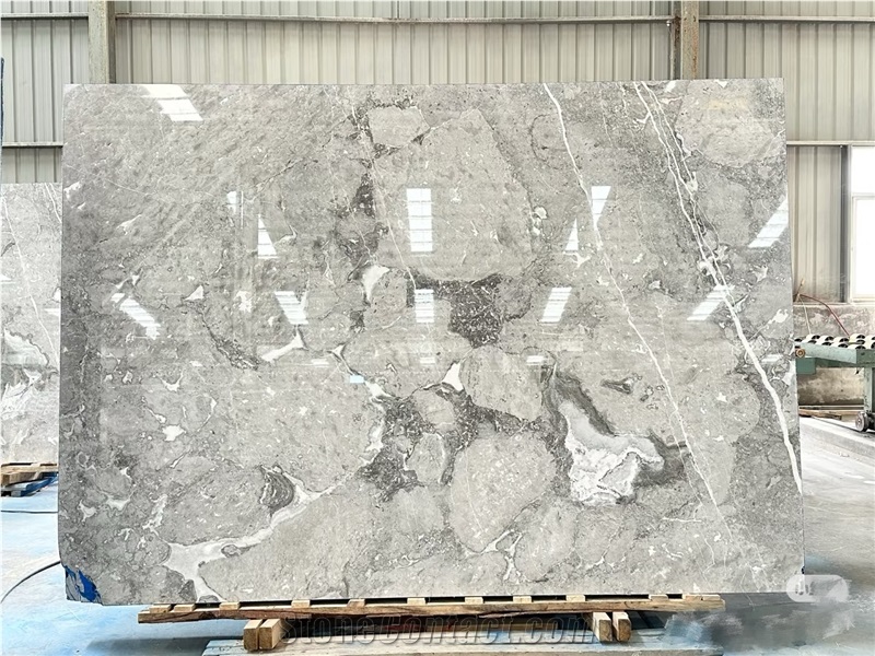 Athen Grey Polish Marble Slabs For Interior Using
