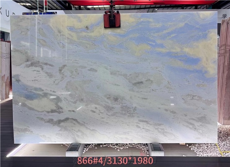 Azul Cielo Sky Azul Acquamarina Marble Slabs
