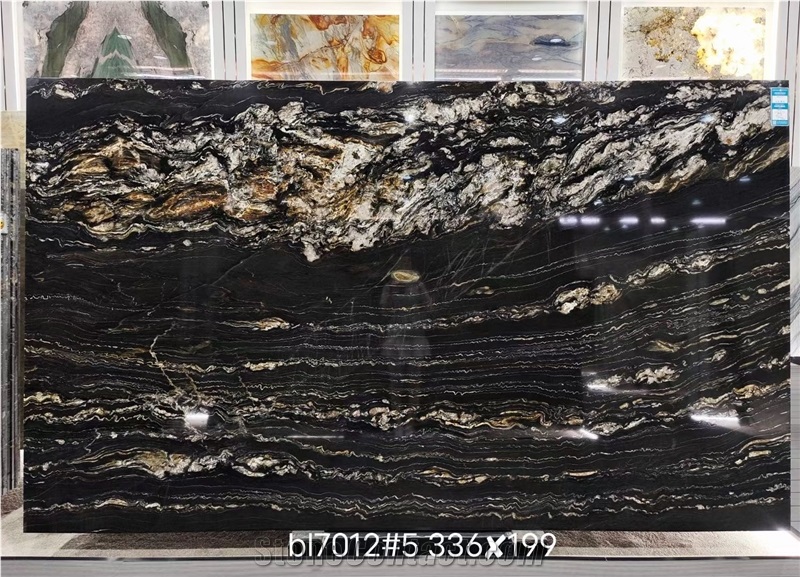 Black Taurus Granite Slabs For Luxury Wall Design