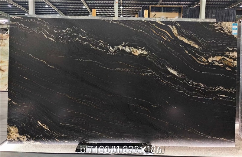 Black Taurus Granite Slabs For Luxury Wall Design