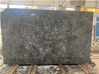 Century Black Ice Flower Marble Slabs For Interior Using