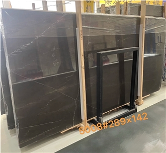 Pietra Gray Polished Marble Slabs For Interior Using