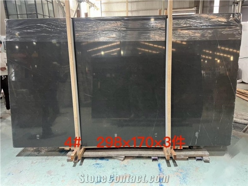 Pietra Gray Polished Marble Slabs For Interior Using