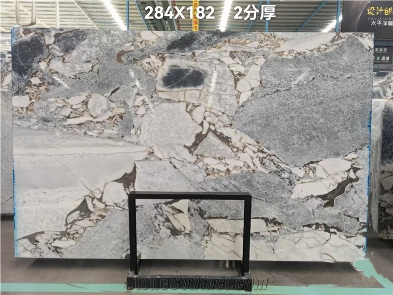 Chinese Polish Bulgari  Marble Slabs For Decoration