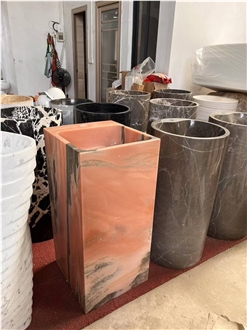Factory Price Marble Pedestal Basin