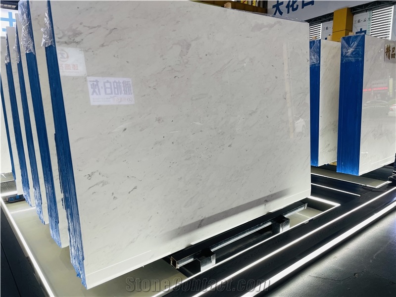 Greece White Ariston Polish Marble Slabs For Interior Using