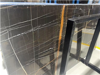 High Quality Noir Aziza Marble Slabs For Nice Design