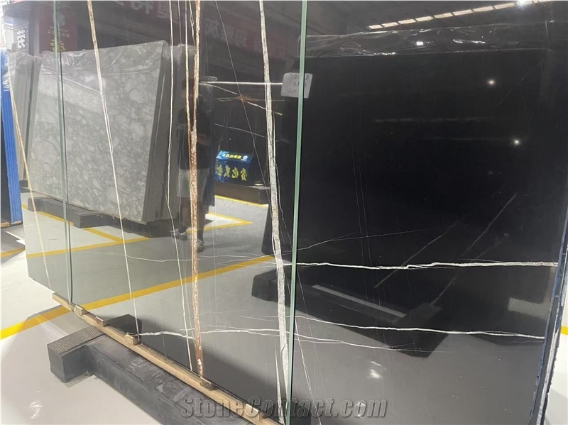 High Quality Noir Aziza Marble Slabs For Nice Design