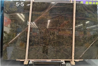 India Rainforest Green Marble Slabs
