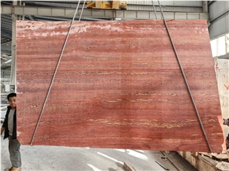 Iran Red Travertine Slabs For Interior Use Iran Red Travertine Slabs For Interior Use