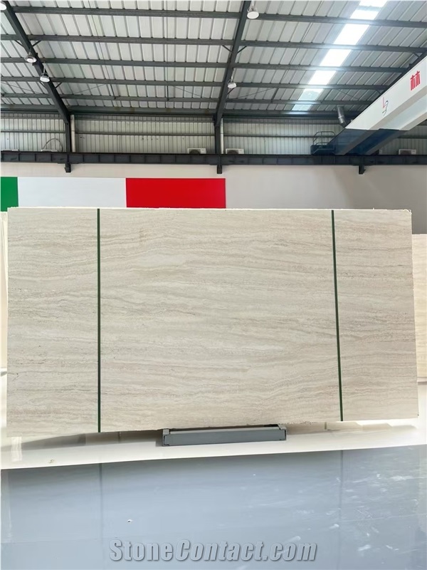 Italy Good Quality Ivory White Travetine Slabs