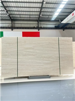 Italy Good Quality Ivory White Travetine Slabs