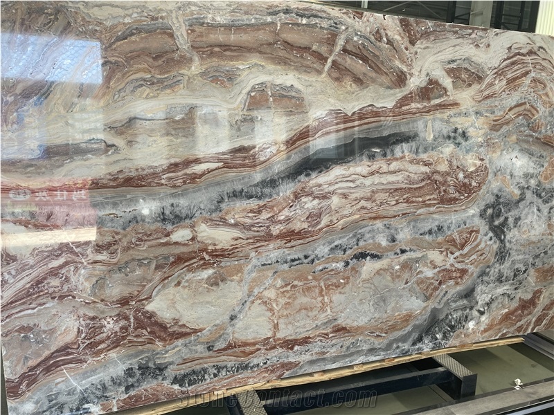 Italy Rosso Fendi Marble Slabs