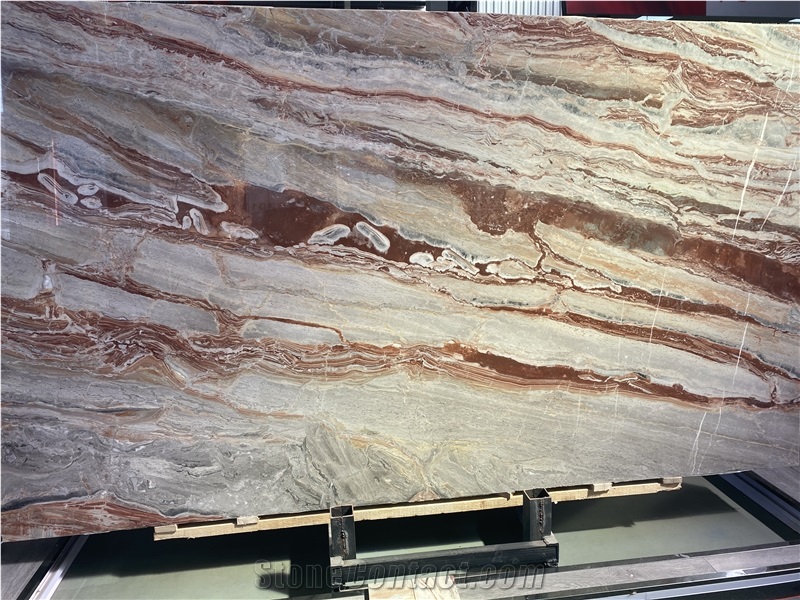 Italy Rosso Fendi Marble Slabs