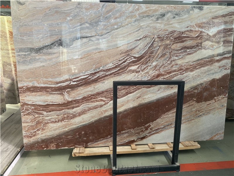 Italy Rosso Fendi Marble Slabs