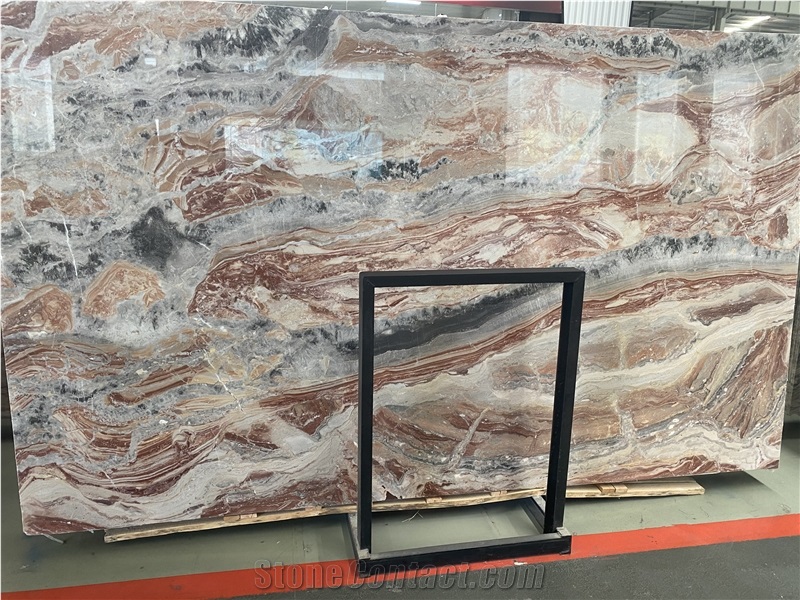 Italy Rosso Fendi Marble Slabs