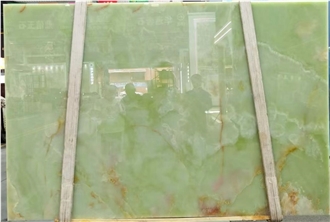 Jade Green Onyx Slabs For Interior Using