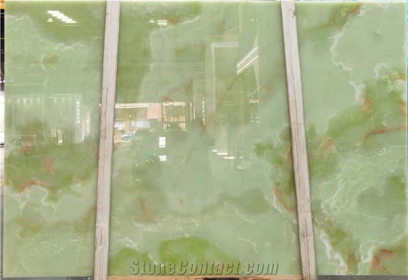 Jade Green Onyx Slabs For Interior Using