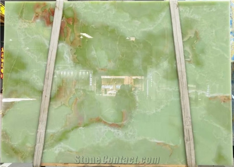 Jade Green Onyx Slabs For Interior Using