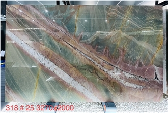 Luxury Stone Red Flame Quartzite Slabs For High-End Decor