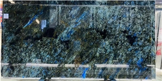 Madagascar Labradorite Blue Granite Slabs For Home Decor
