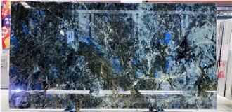 Madagascar Labradorite Blue Granite Slabs For Home Decor