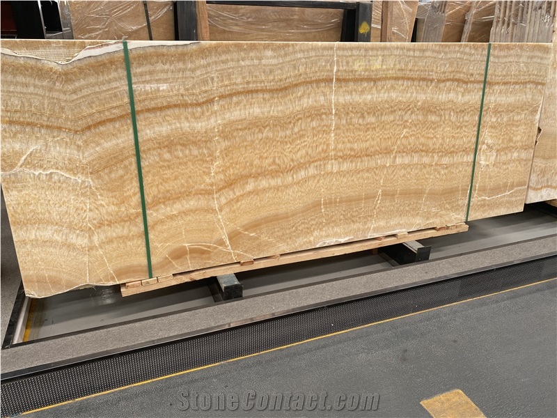 Resin Yellow Onyx Slabs For Floor Stairs