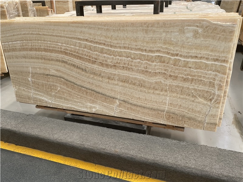 Resin Yellow Onyx Slabs For Floor Stairs