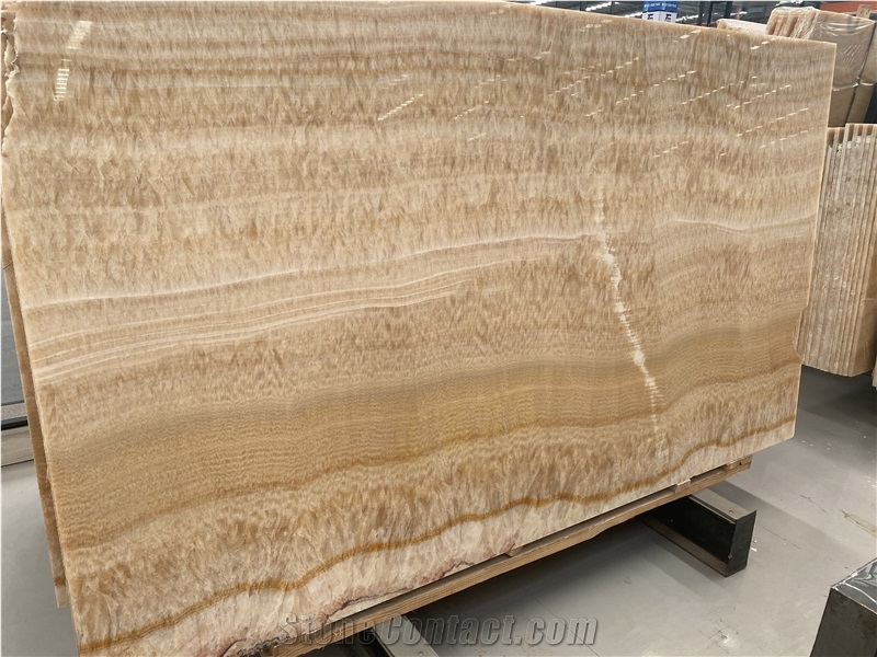 Resin Yellow Onyx Slabs For Floor Stairs