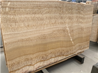 Resin Yellow Onyx Slabs For Floor Stairs