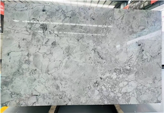 Super White Quartzite Slabs For Wall And Floor Applications