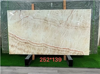 White Vein Onyx Slabs For Decoration