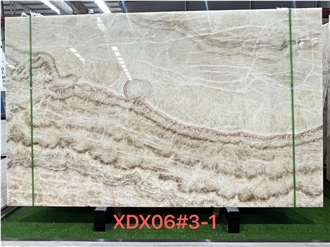 White Vein Onyx Slabs For Decoration