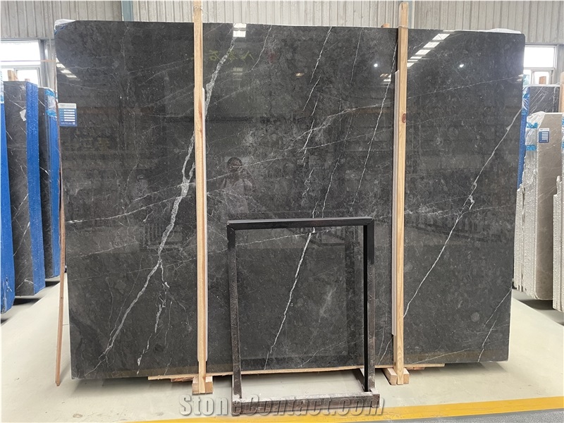 Wyndham Grey Marble Polished Slabs Interior Using