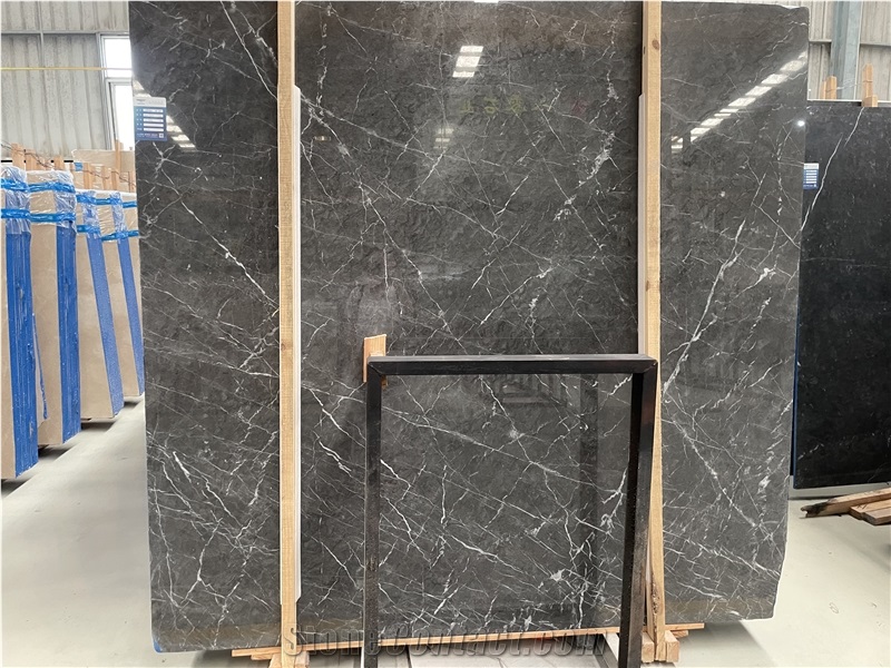 Wyndham Grey Marble Polished Slabs Interior Using