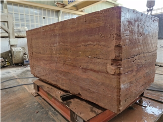 Red Travertine Blocks