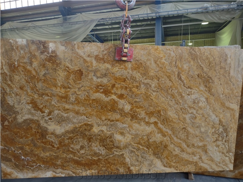 Silk River Travertine Slabs