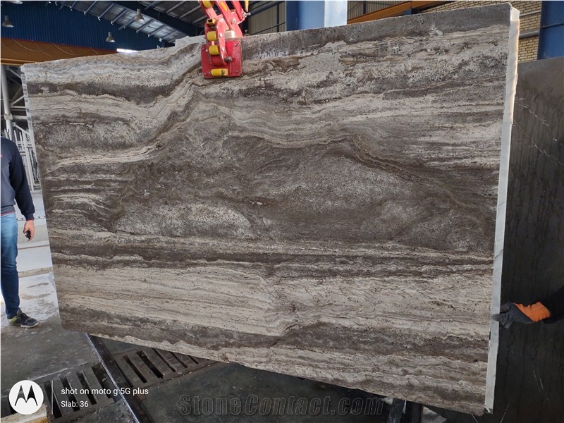Silver Travertine Slabs, Tiles
