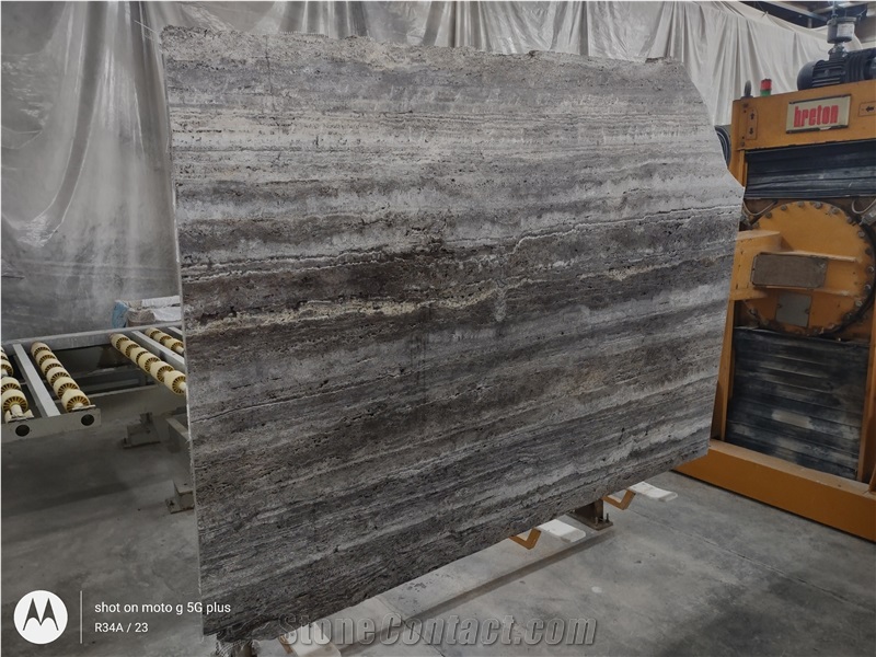 Silver Travertine Slabs, Tiles