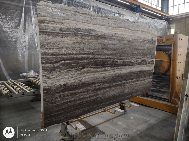 Silver Travertine Slabs, Tiles
