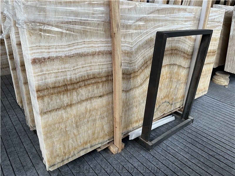Chinese Yellow Honey Onyx Slabs