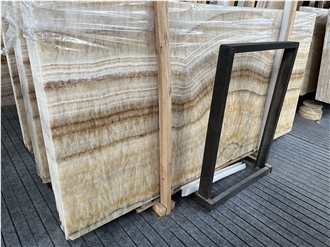 Chinese Yellow Honey Onyx Slabs