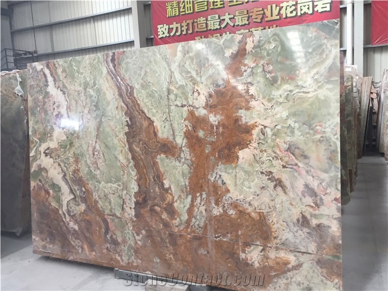 Dark Green Onyx Slabs
