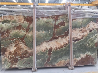 Dark Green Onyx Slabs