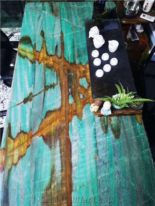 Green Ibere Sauipe Quartzite Slabs
