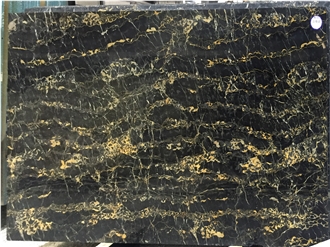 Italian Black Nero Portoro Marble Slabs